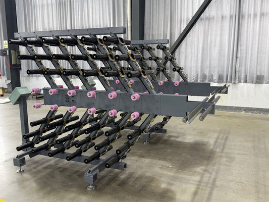 Carbon fiber single-sided belt feeding rack